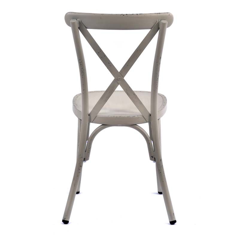 French Cafe Style Aluminium Side Chair - White