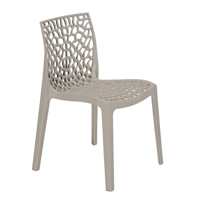 Neptune Polypropylene Bianco Jute Plastic Chair