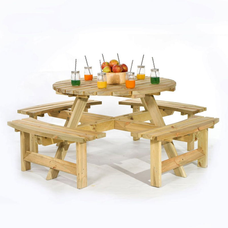 Round 8 Seat Commercial Picnic Table