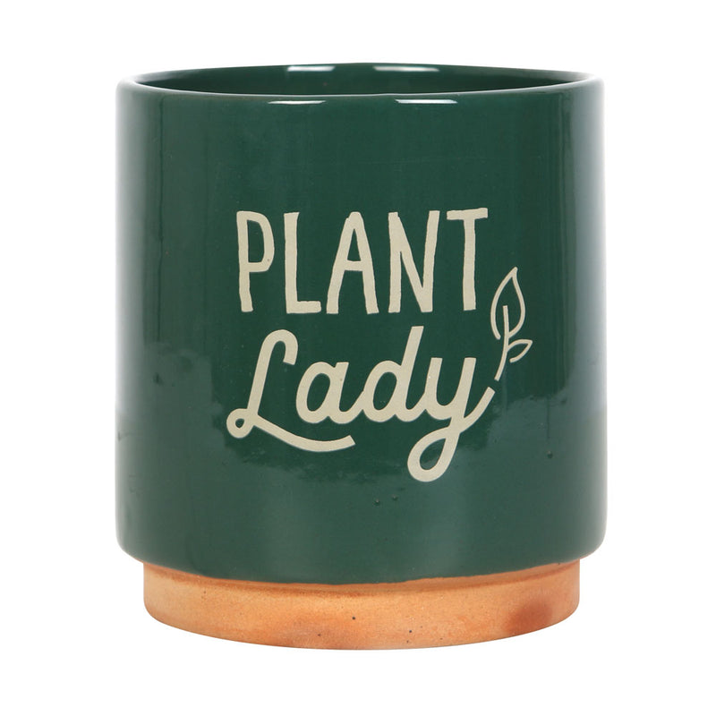Dark Green Plant Lady Plant Pot