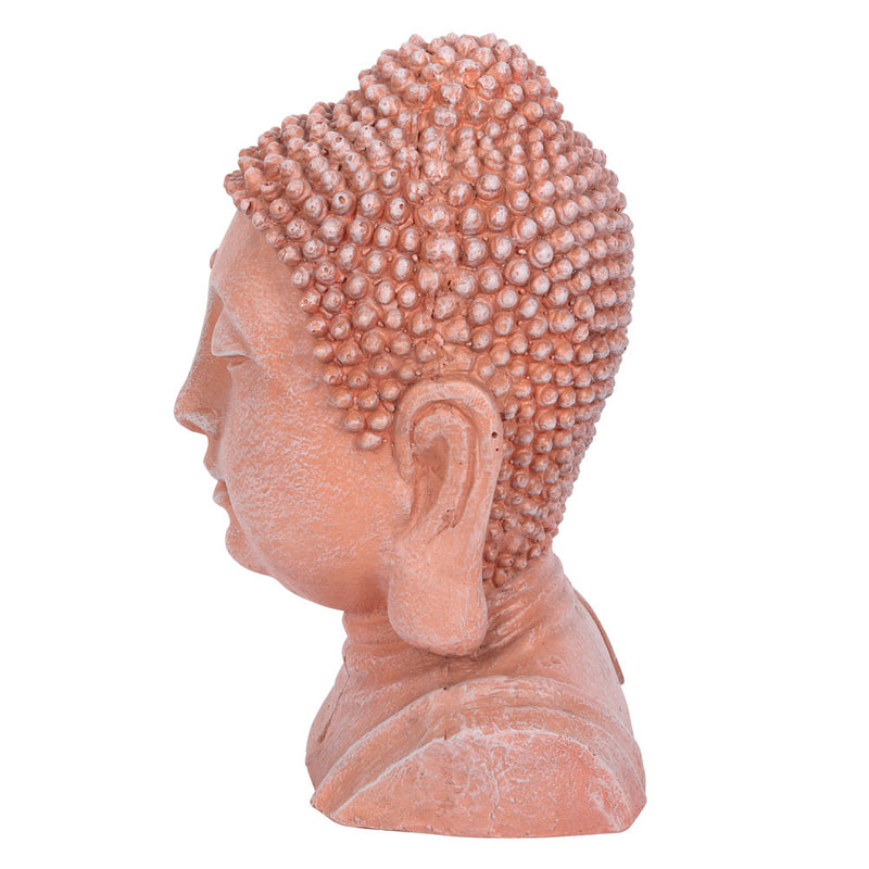 41cm Terracotta Effect Buddha Head Ornament