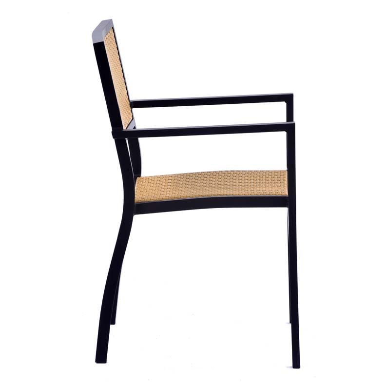 Rattan Arm Chair - Teak Look