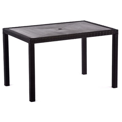 Black Rattan Table - 120 x 80