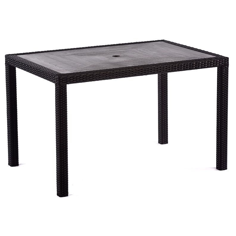 Black Rattan Table - 120 x 80