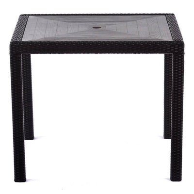 Black Rattan Table - 90 x 90