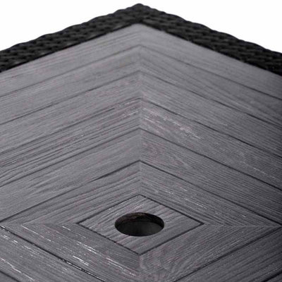 Black Rattan Table - 90 x 90