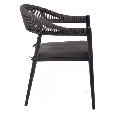 Rope Weave Arm Chair - Charcoal