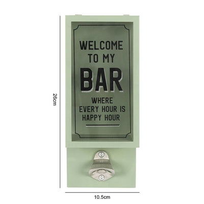 Green Garden Bar Bottle Opener Plaque