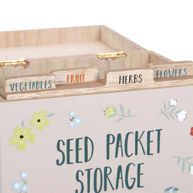 British Garden Birds Seed Packet Storage Box