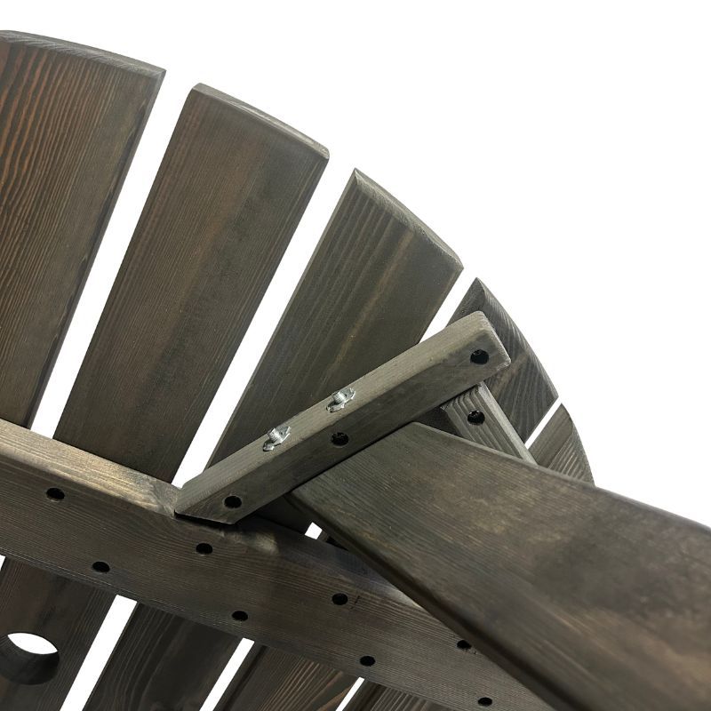 Round 6 Seat Commercial Picnic Table - Dark Grey