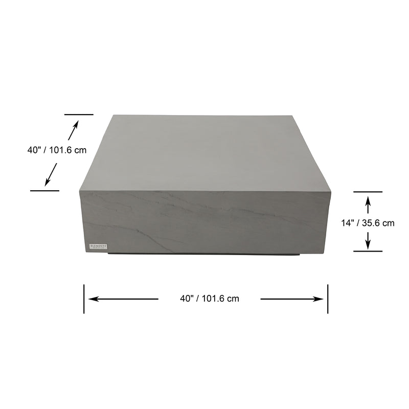 Large Glass Reinforced Concrete Coffee Table - Space Grey