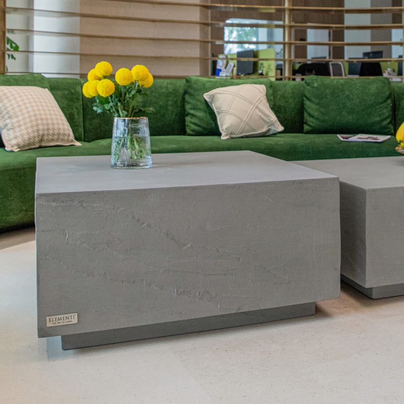 Medium Glass Reinforced Concrete Coffee Table - Space Gray