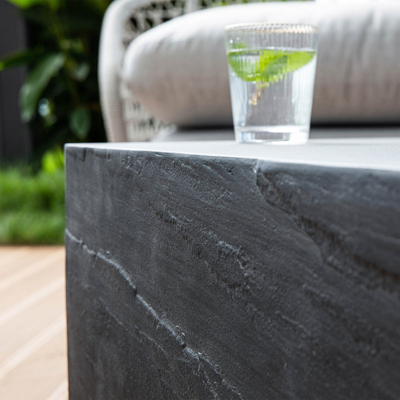 Medium Glass Reinforced Concrete Coffee Table - Slate Black
