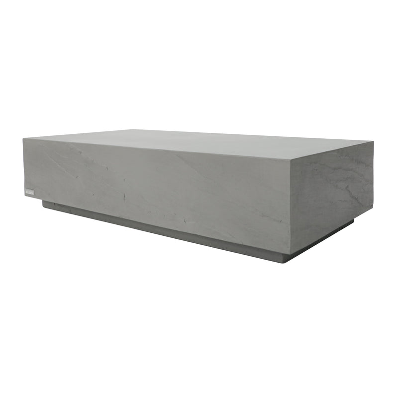 Rectangular Glass Reinforced Concrete Coffee Table - Space Gray