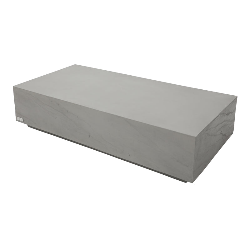 Rectangular Glass Reinforced Concrete Coffee Table - Space Gray