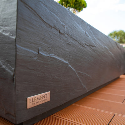 Rectangular Glass Reinforced Concrete Coffee Table - Slate Black