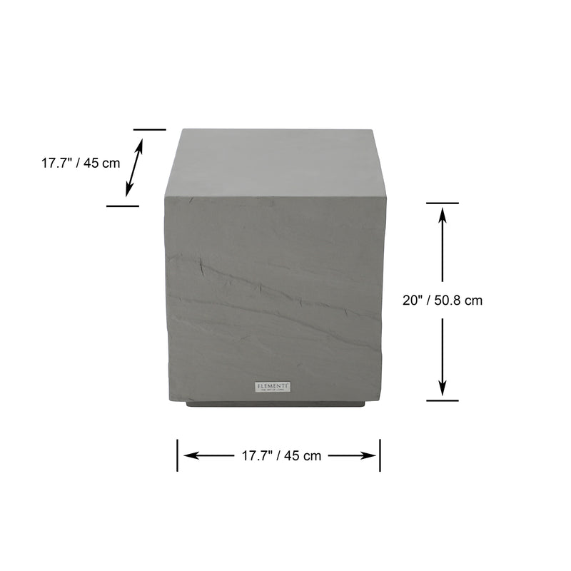 Glass Reinforced Concrete Side Table - Space Gray