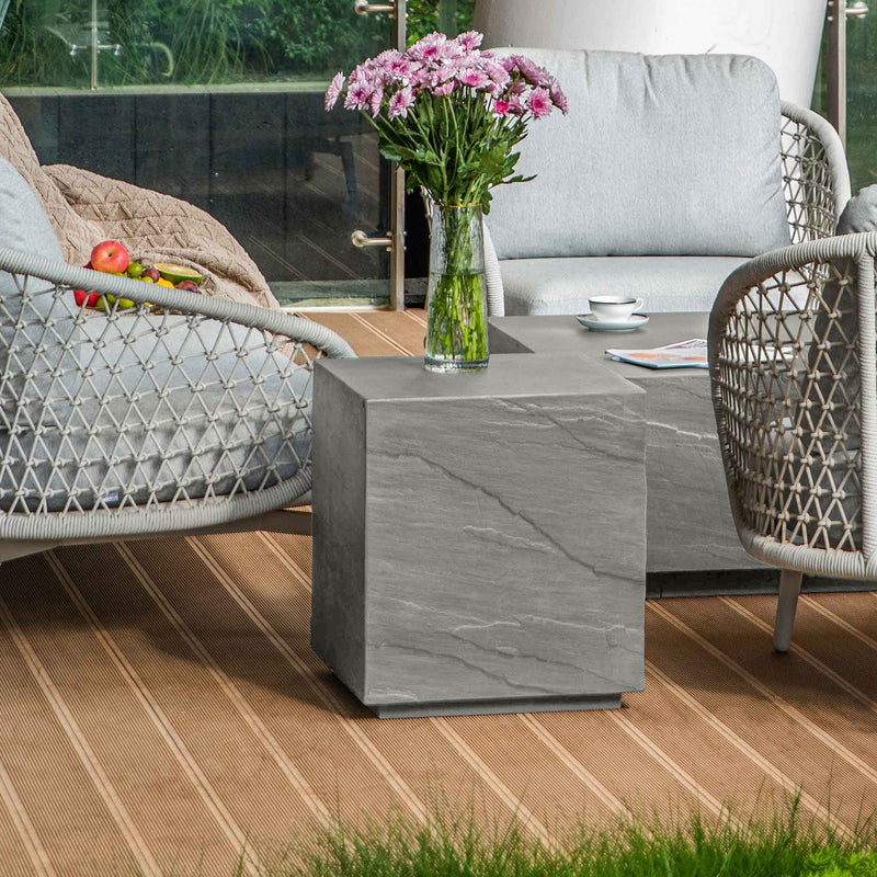 Glass Reinforced Concrete Side Table - Space Gray