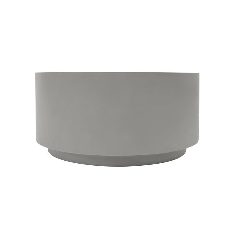 Circular Glass Reinforced Concrete Coffee Table - Space Gray