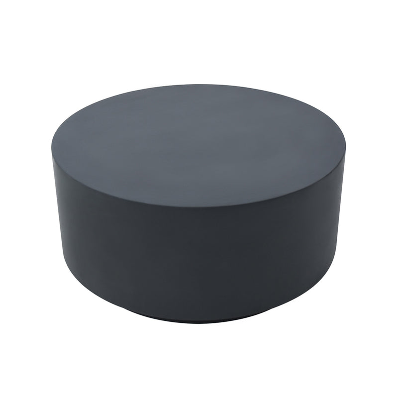 Circular Glass Reinforced Concrete Coffee Table - Slate Black