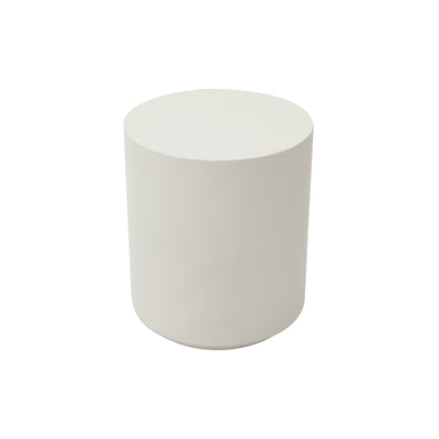 Circular Glass Reinforced Concrete Side Table - Cream White