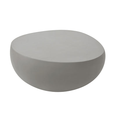 Pebble/Boulder Glass Reinforced Concrete Coffee Table - Space Gray