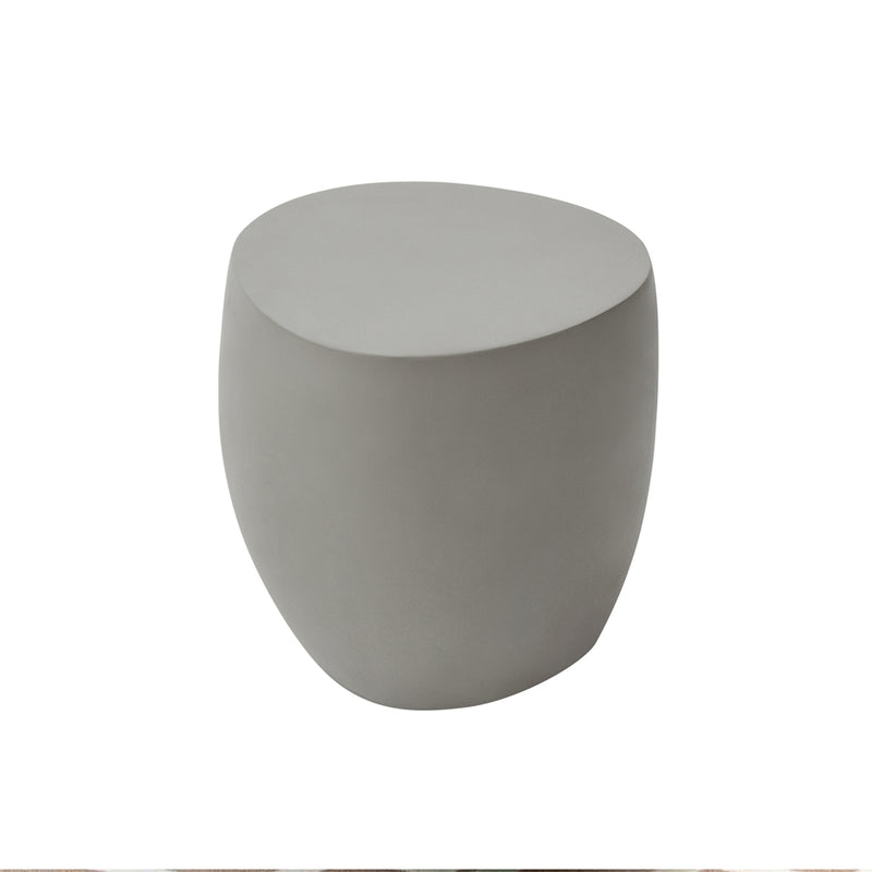 Pebble/Boulder Glass Reinforced Concrete Side Table - Space Gray
