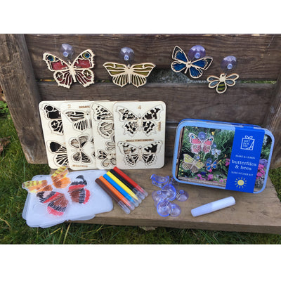 Butterflies and Bees Sun Catcher Kit Tin and Contents
