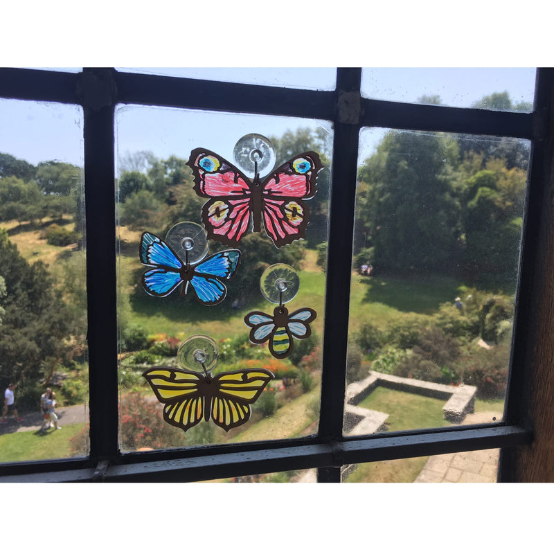 Butterflies and Bees Sun Catcher Kit on Window