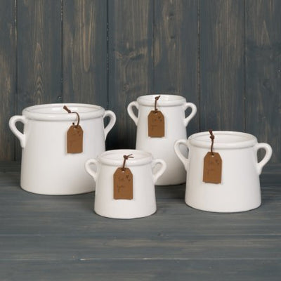 Large White Ceramic Pots