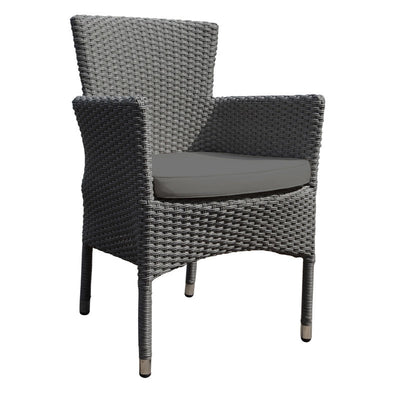 Oasis Rattan Stacking Armchair with Dark Grey Cushion