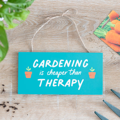 In the Garden Therapy Hanging Sign