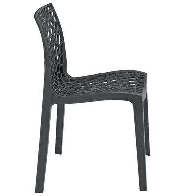 Neptune Polypropylene Anthracite Black Plastic Chair