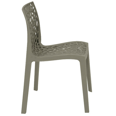 Neptune Polypropylene Pearl Grey Plastic Chair