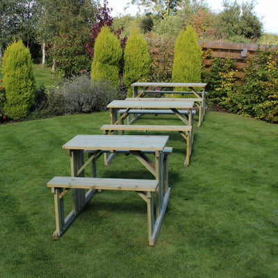 Walk In 6 Seater Pine Picnic Table