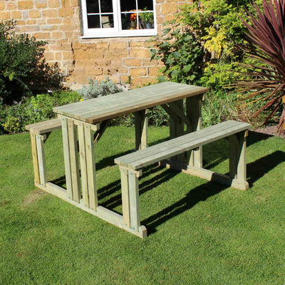 Walk In 6 Seater Pine Picnic Table