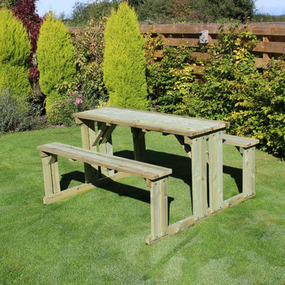 Walk In 8 Seater Pine Picnic Table