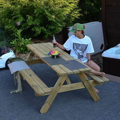 Picnic Table Wooden 6ft  8 seat 1.8m for gardens, parks, schools, pubs.