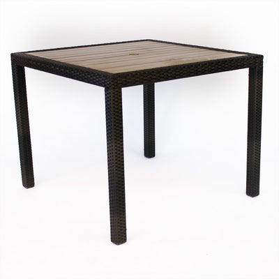 Rattan and Plaswood Square Table 90cm x 90cm