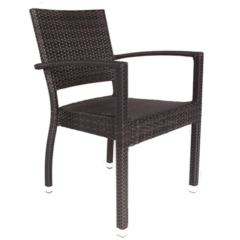 Apollo 4 Seat Rattan Outdoor Dining Set with Inlaid Glass Square Top