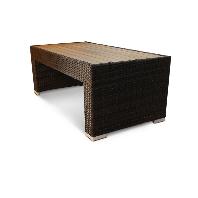 Luxury Rattan Outdoor Coffee Table with Plaswood Table Top