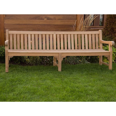 Luxury Grade A Teak Extra Long Garden Bench 6 Seater 240cm