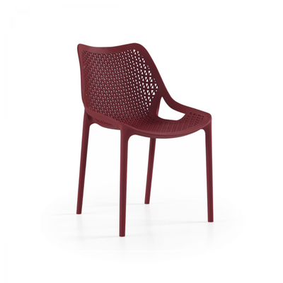 Side Chair - Durable Polypropylene Chair (Bordeaux)
