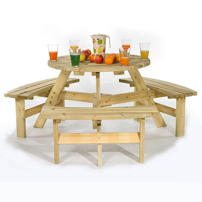Round 6 Seat Commercial Picnic Table
