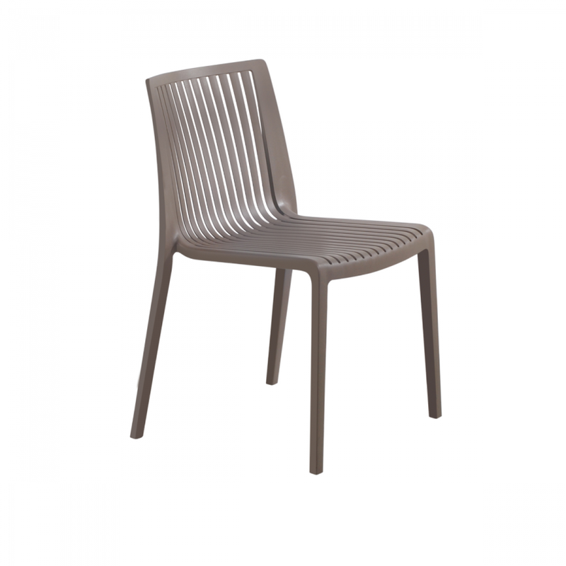 Durable Polypropylene Seat - Stackable - Taupe Brown