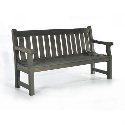 3 Seat Pine Bench in Dark Grey