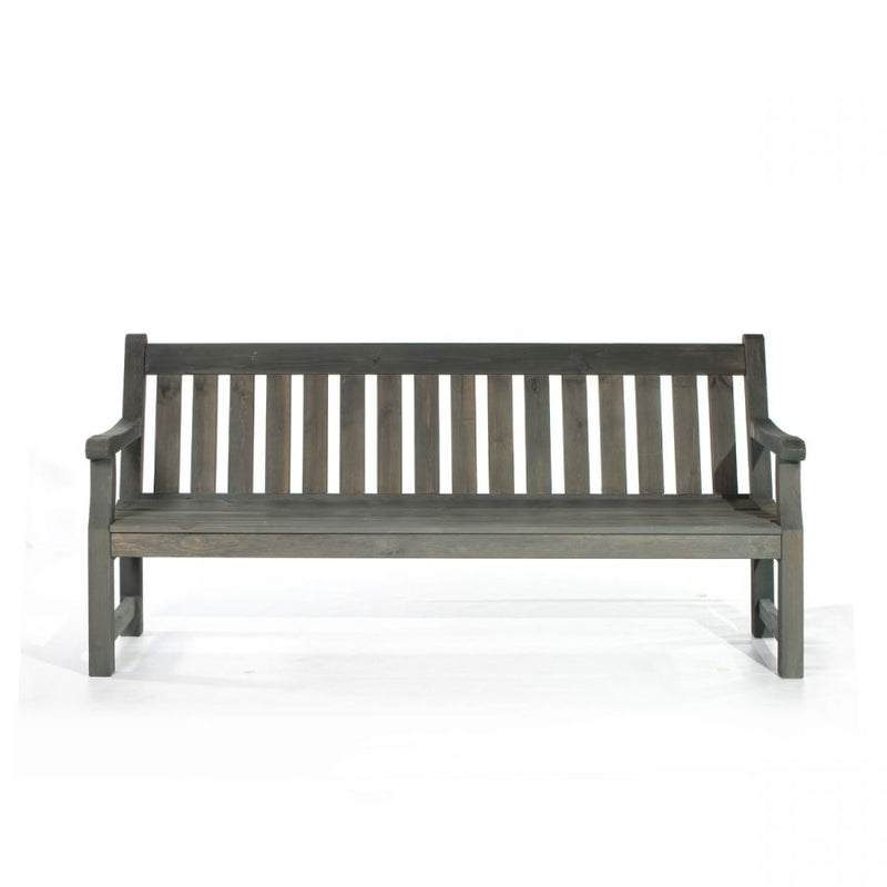 4 Seat Pine Bench in Dark Grey