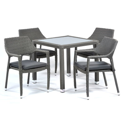 Oasis Glass Table and 4 Chairs Set