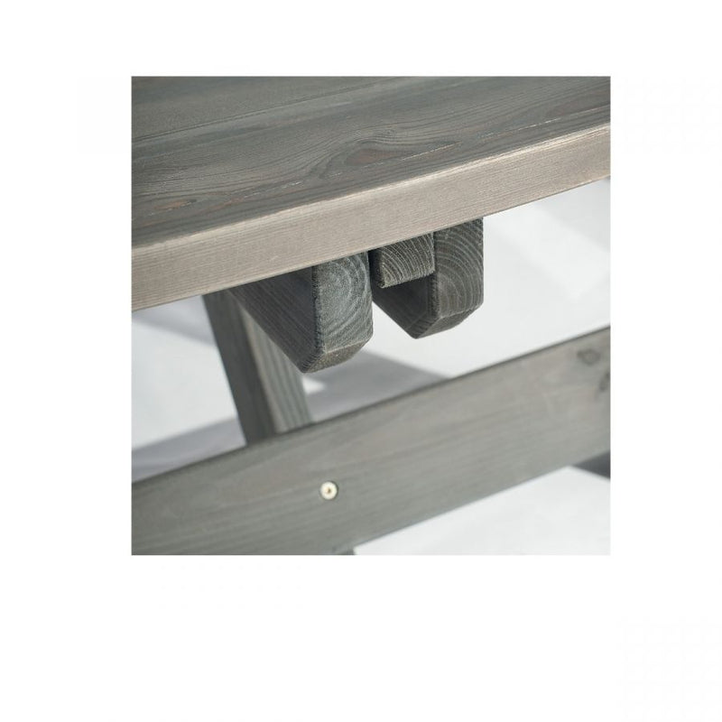 Round 8 Seat Commercial Picnic Table in Dark Grey