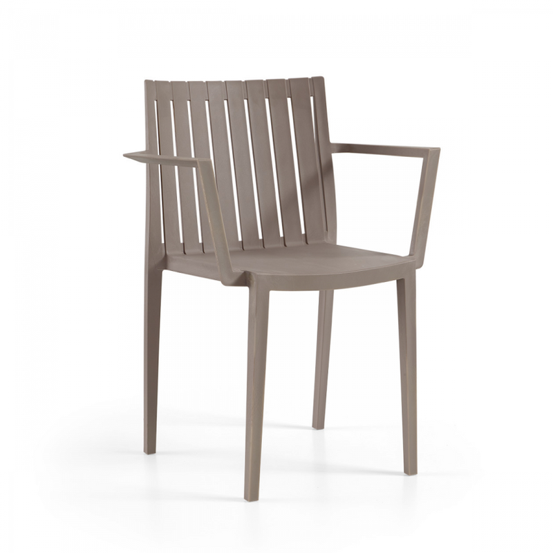 Durable Polypropylene Chair (Taupe)
